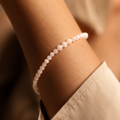 PINK OPAL CRYSTAL- ACCENT BRACELET