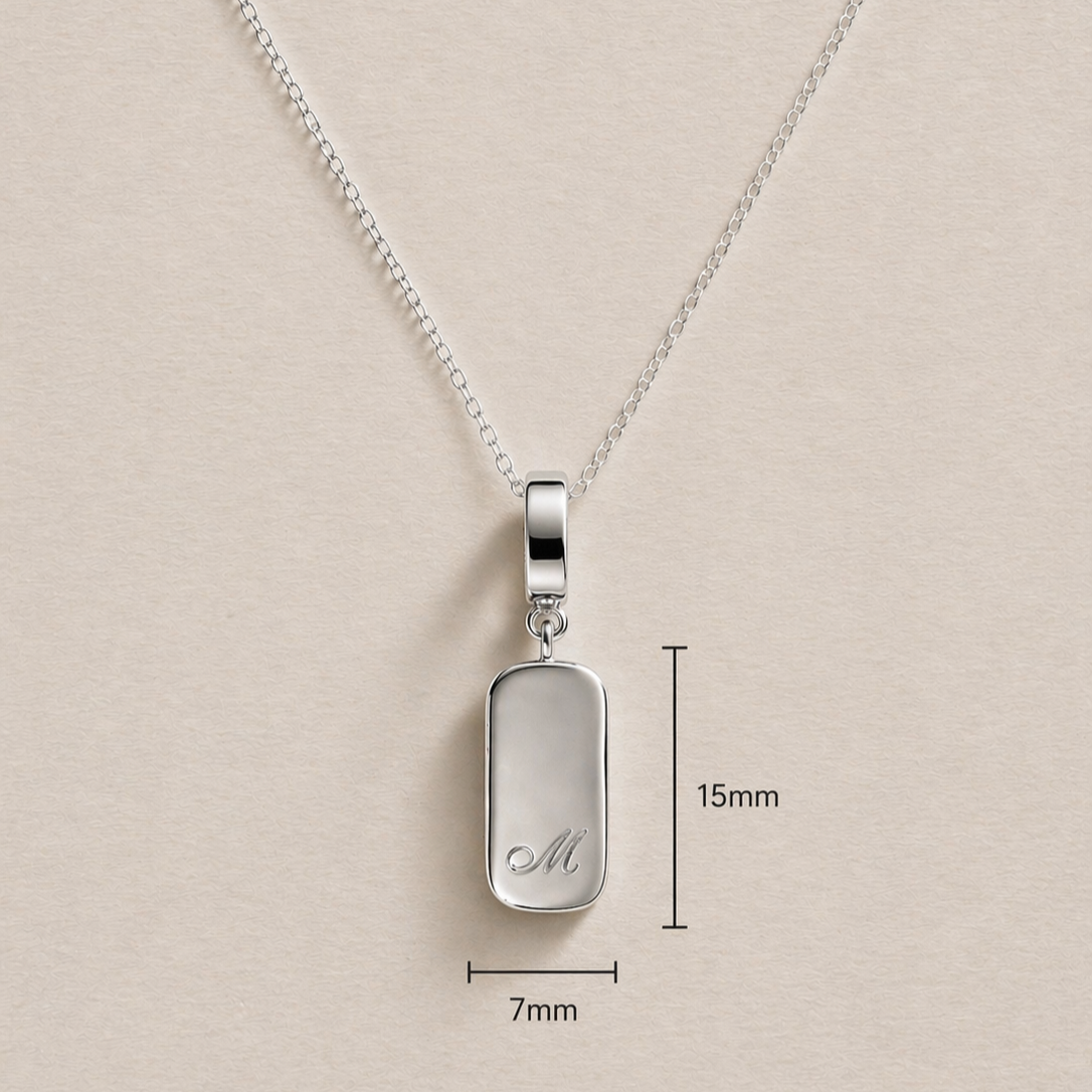 MAMA INITIAL NECKLACE -SILVER