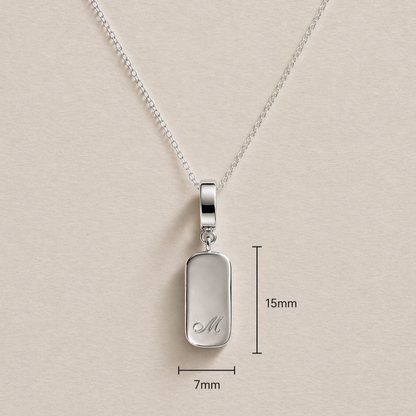 MAMA INITIAL NECKLACE -SILVER
