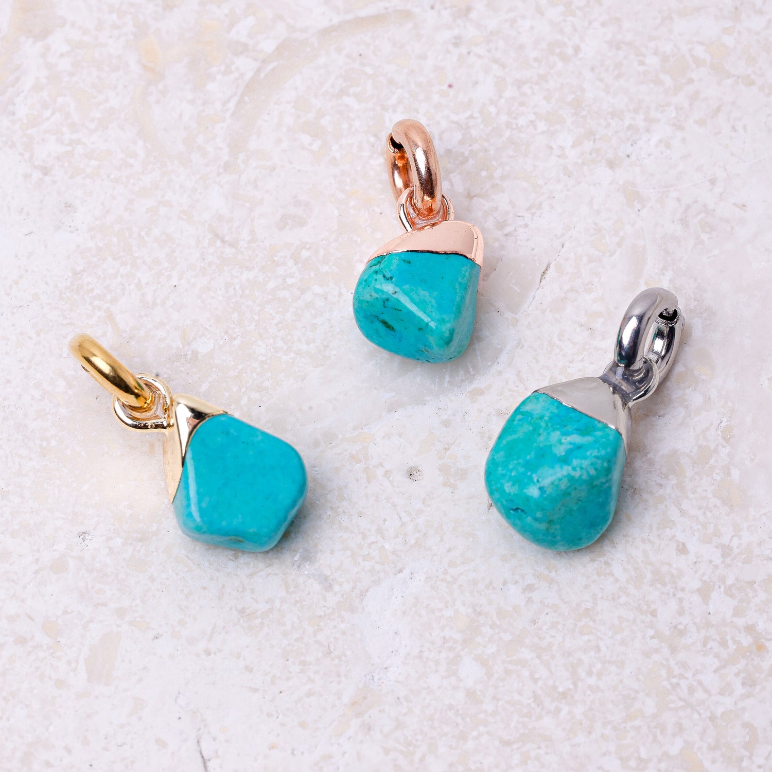 Turquoise(DEC) Raw Birthstone Charm