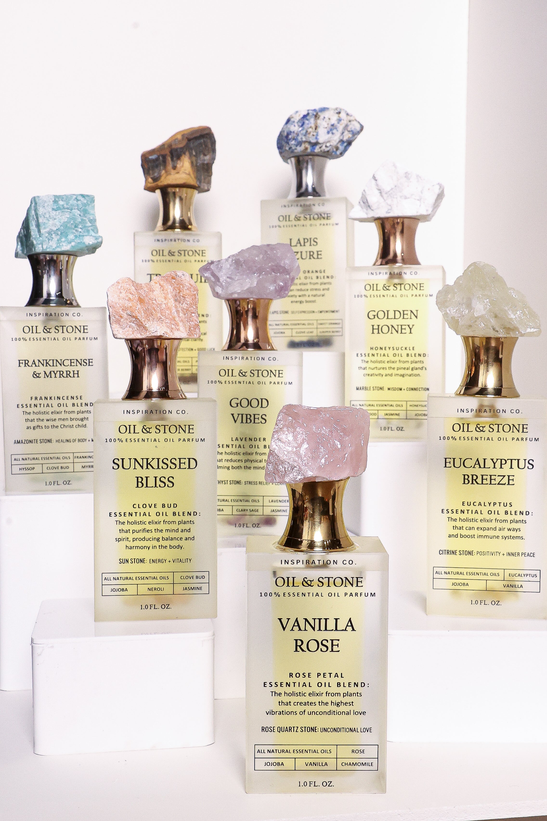 FRANKINCENSE &amp; MYRRH / TRANQUIL OASIS - AMAZONITE PREMIUM OIL PERFUME