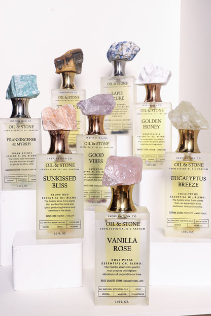 FRANKINCENSE &amp; MYRRH / TRANQUIL OASIS - AMAZONITE PREMIUM OIL PERFUME