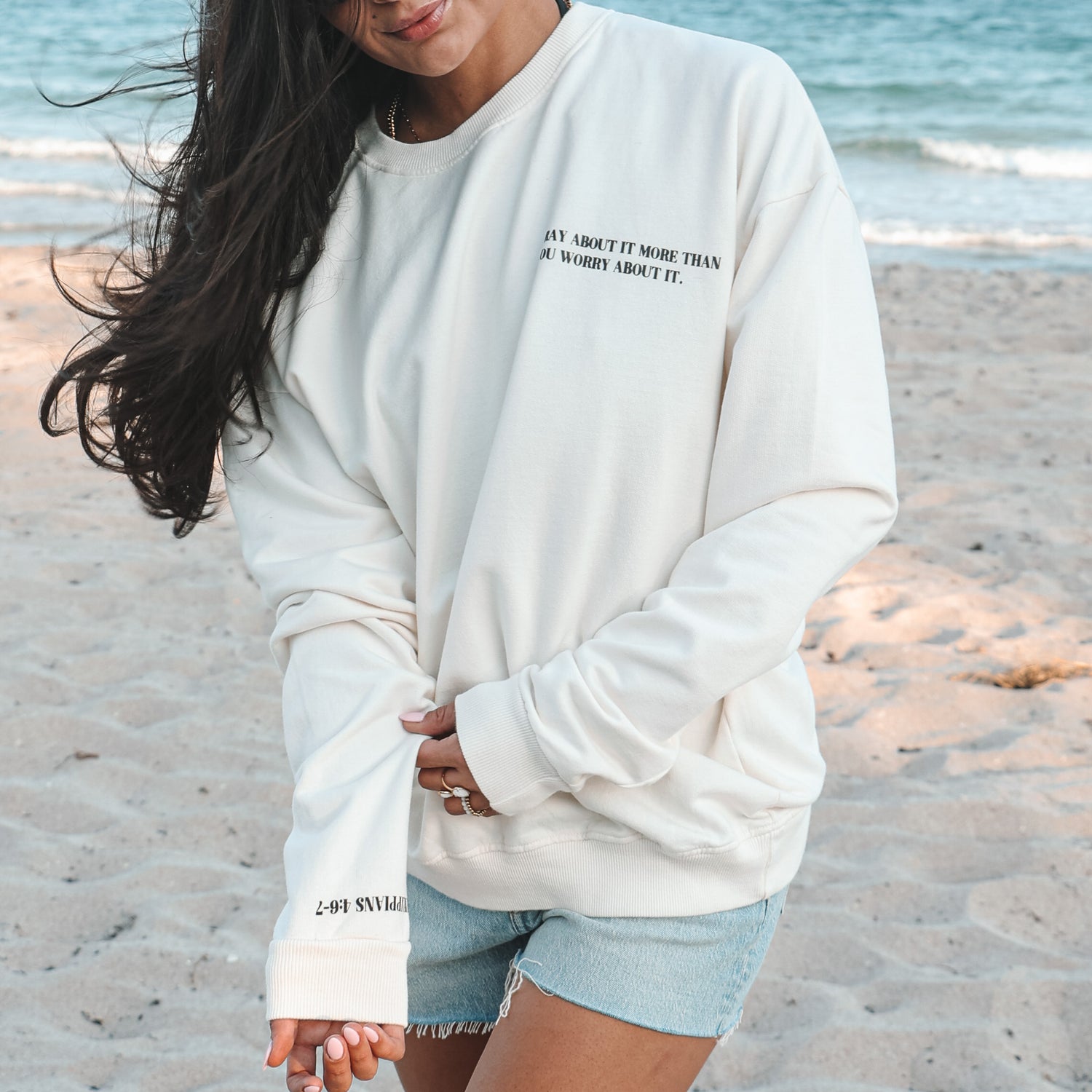 PRAY MORE. WORRY LESS - CREWNECK