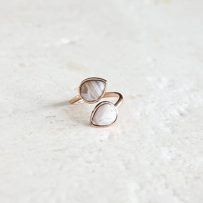 Bamboo Teardrop Ring