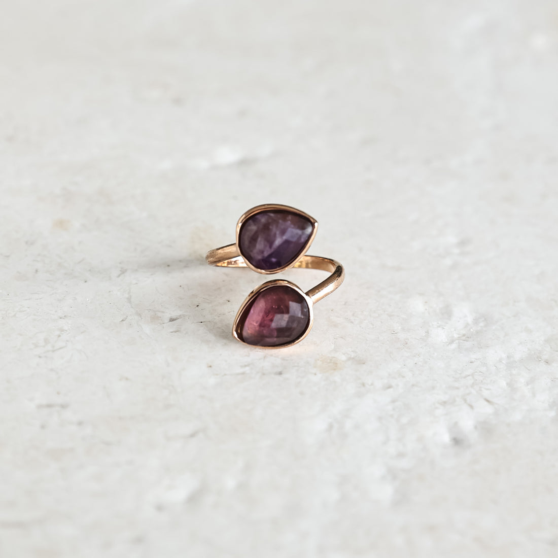 Amethyst Teardrop Ring