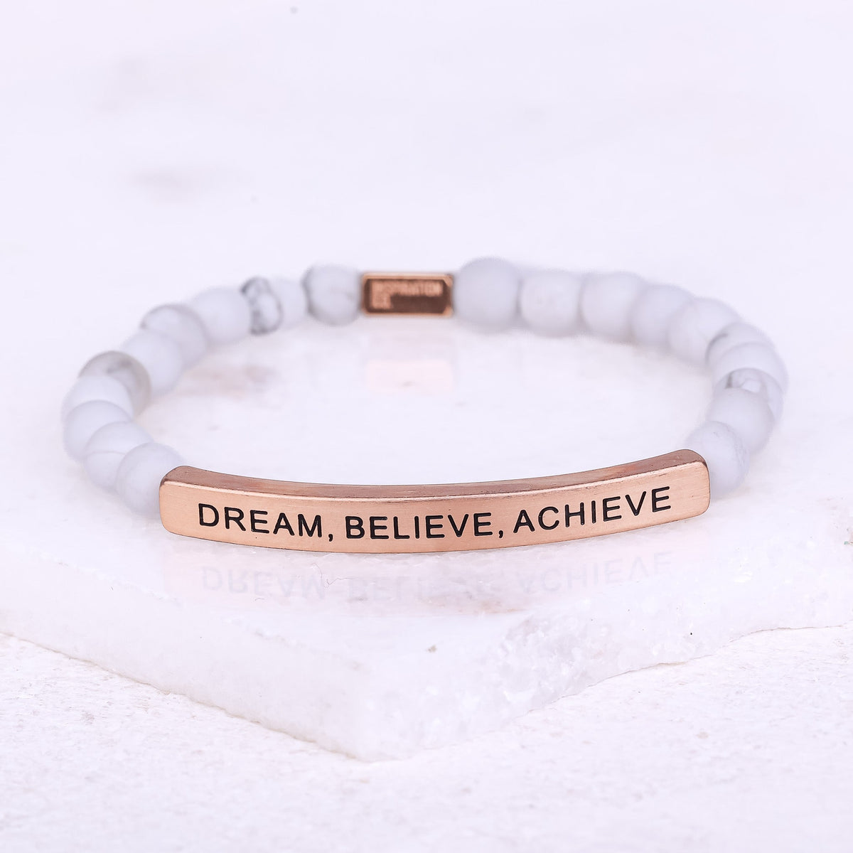 Beaded motivational bracelet