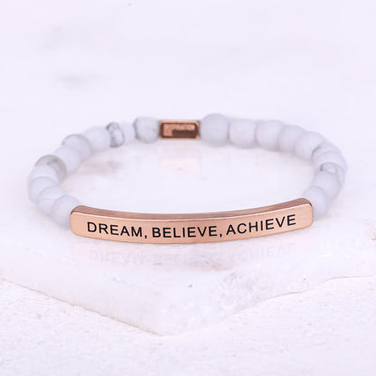 Beaded motivational bracelet