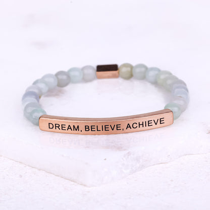 Beaded positive message bracelet