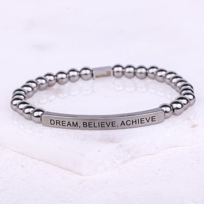 silver beaded bracelet made in usa