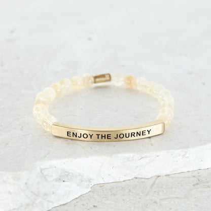 Inspirational engraved beaded bracelet