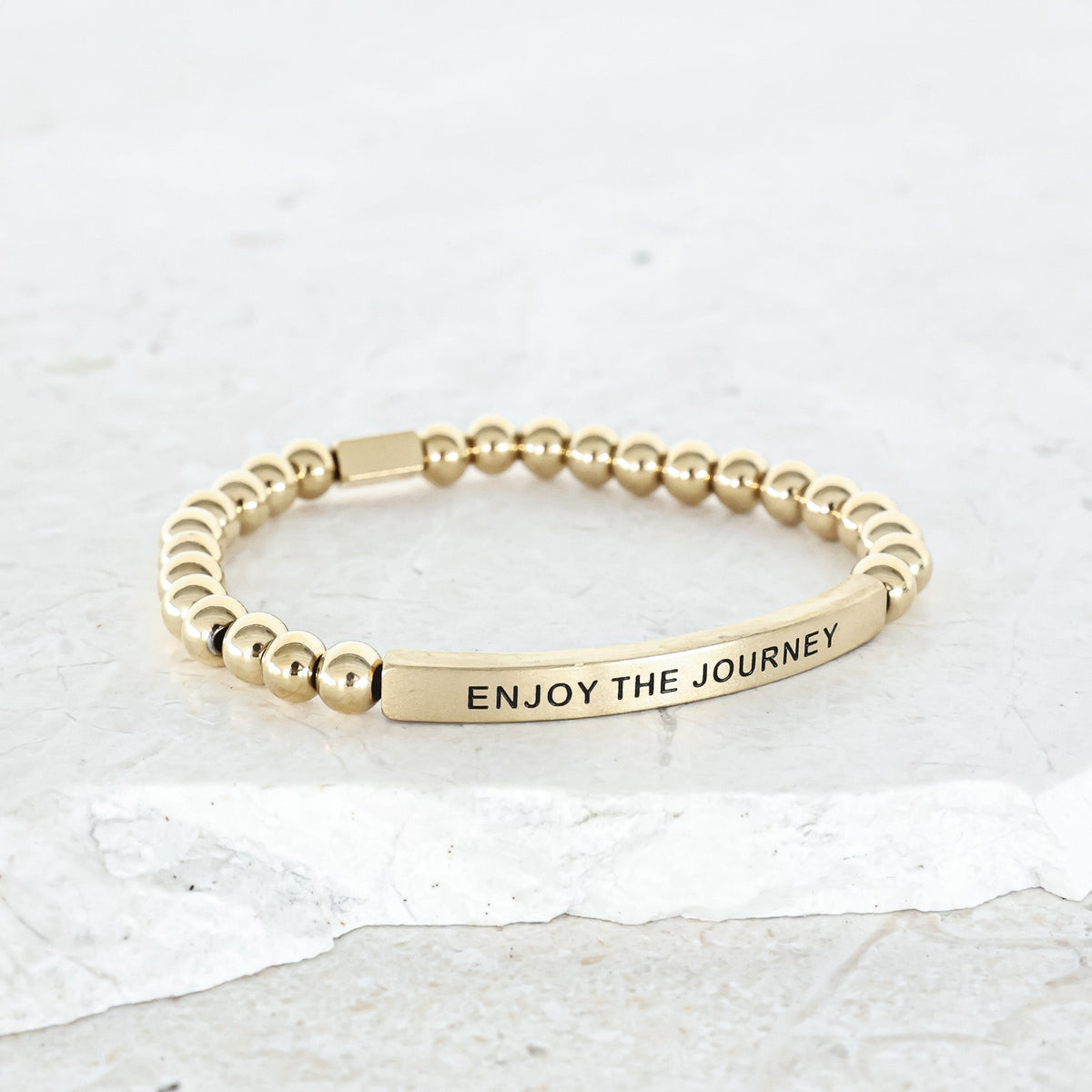 Gold Inspirational message bracelet