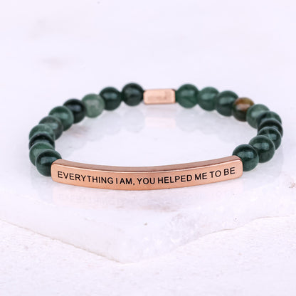 Inspiring beaded bracelet