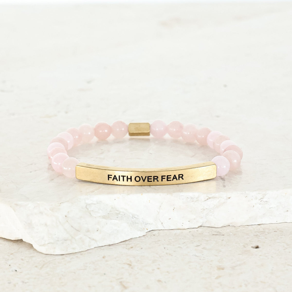 Gemstone engraved bracelet