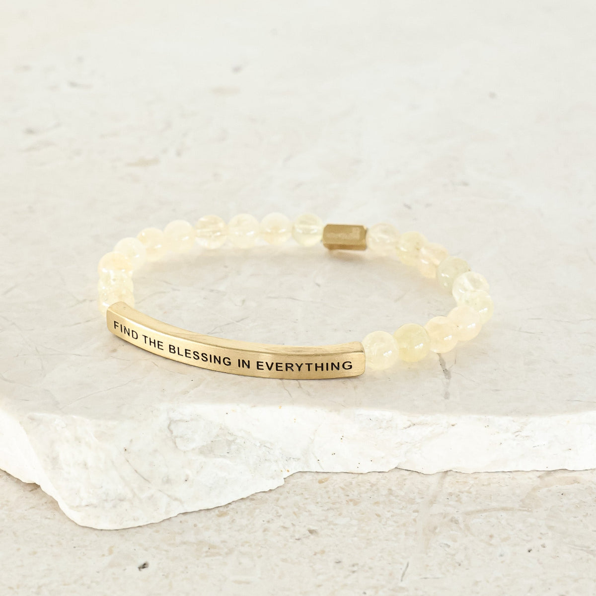 Engraved positive message bracelet