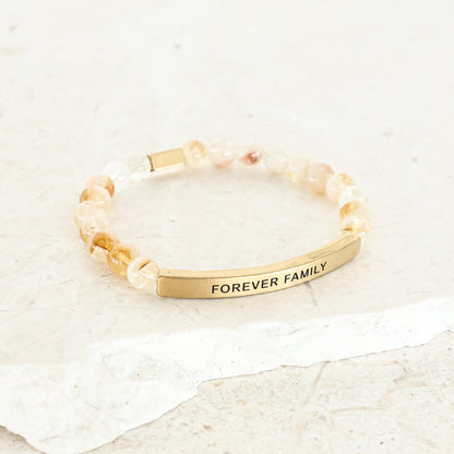Beaded engraved inspiration bracelet
