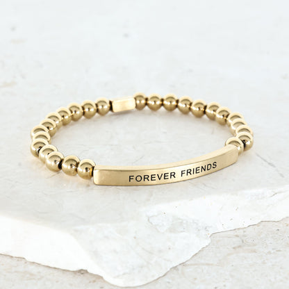 Gold beaded friendship bracelet
