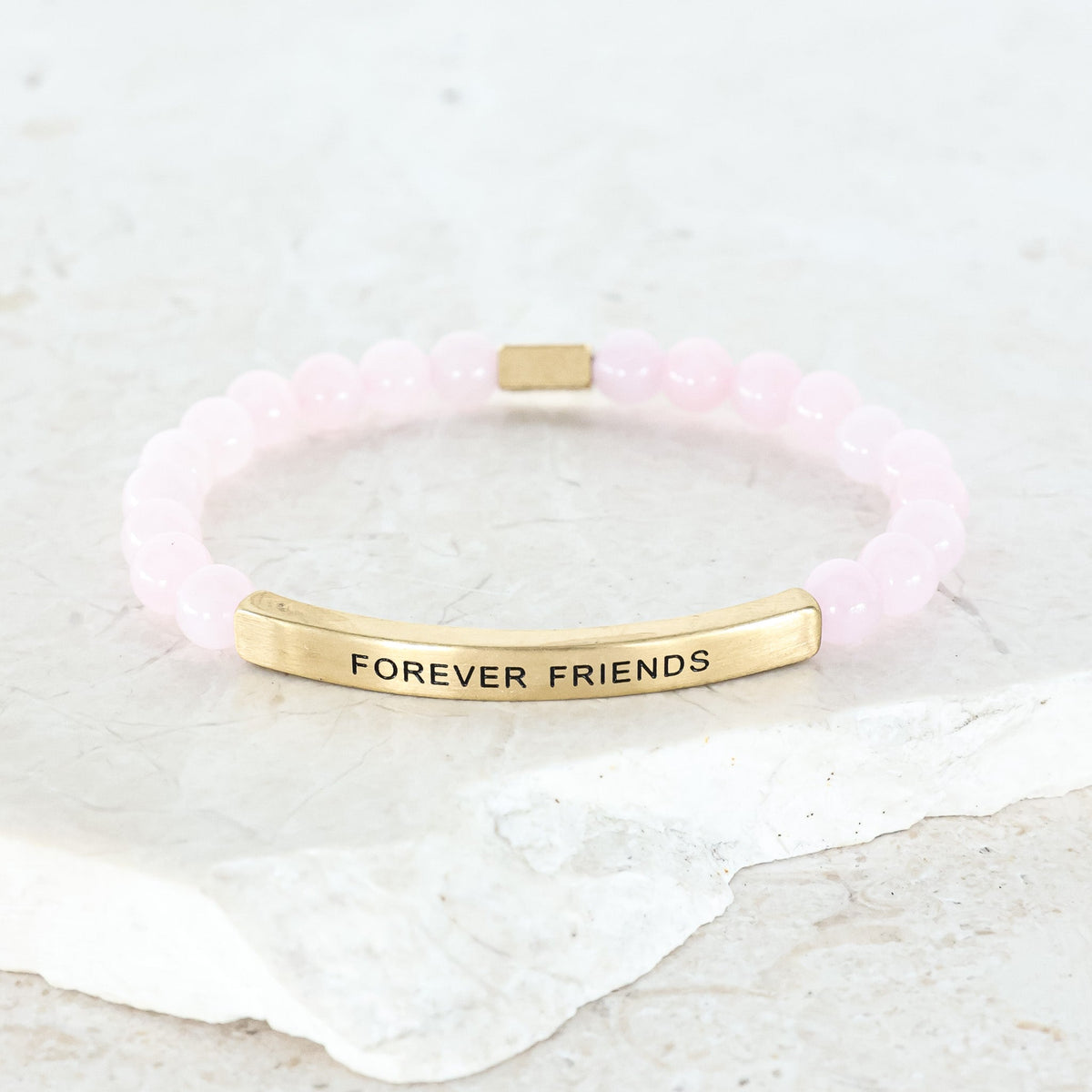 Pink beaded friendship bracelet