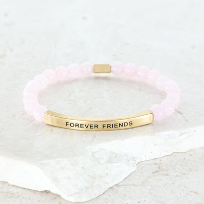 Pink beaded friendship bracelet