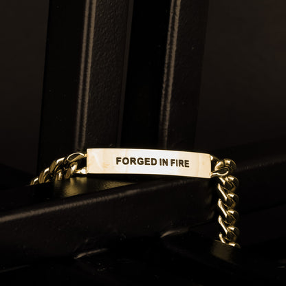 GOLD ENGRAVED CHAIN BRACELET