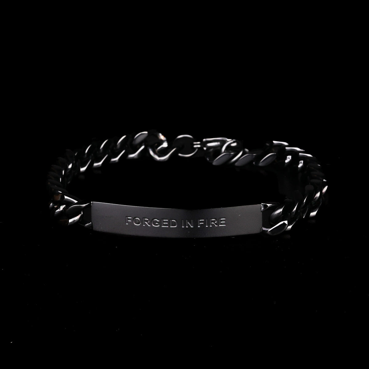 BLACK CUBAN LINK CHAIN BRACELET