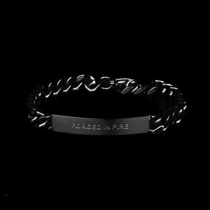 BLACK CUBAN LINK CHAIN BRACELET