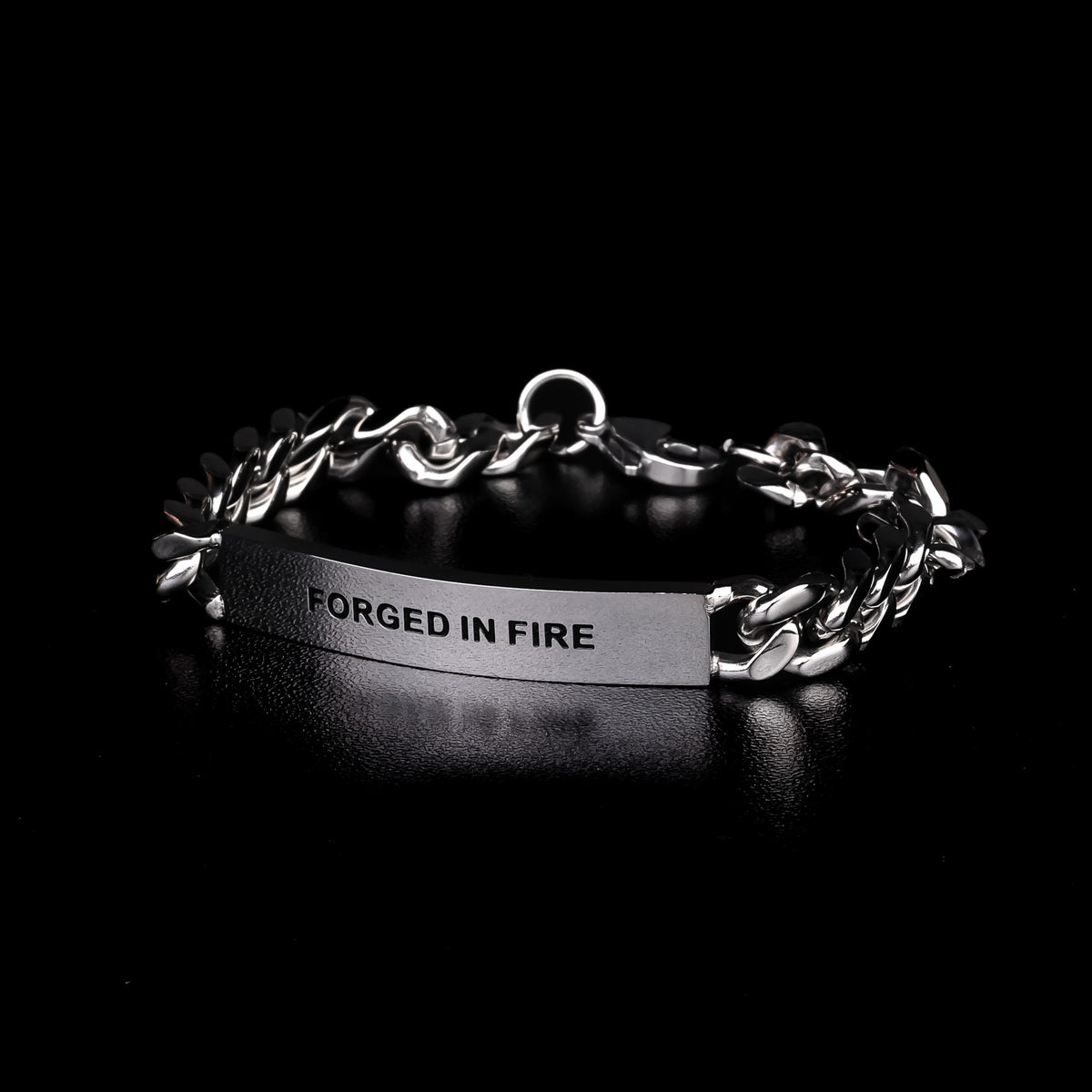 SILVER ENGRAVED CHAIN BRACELET