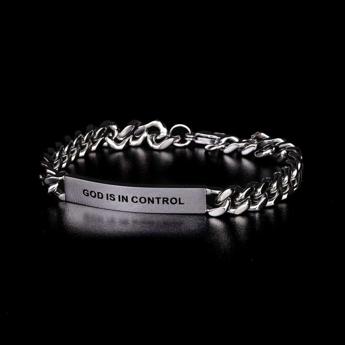 silver cuban link bracelet
