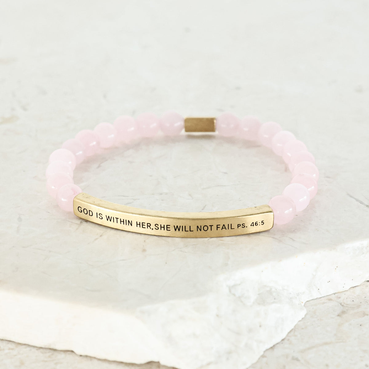 inspirational engraved gemstone bracelet