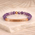 amethyst stone bracelet with engraving
