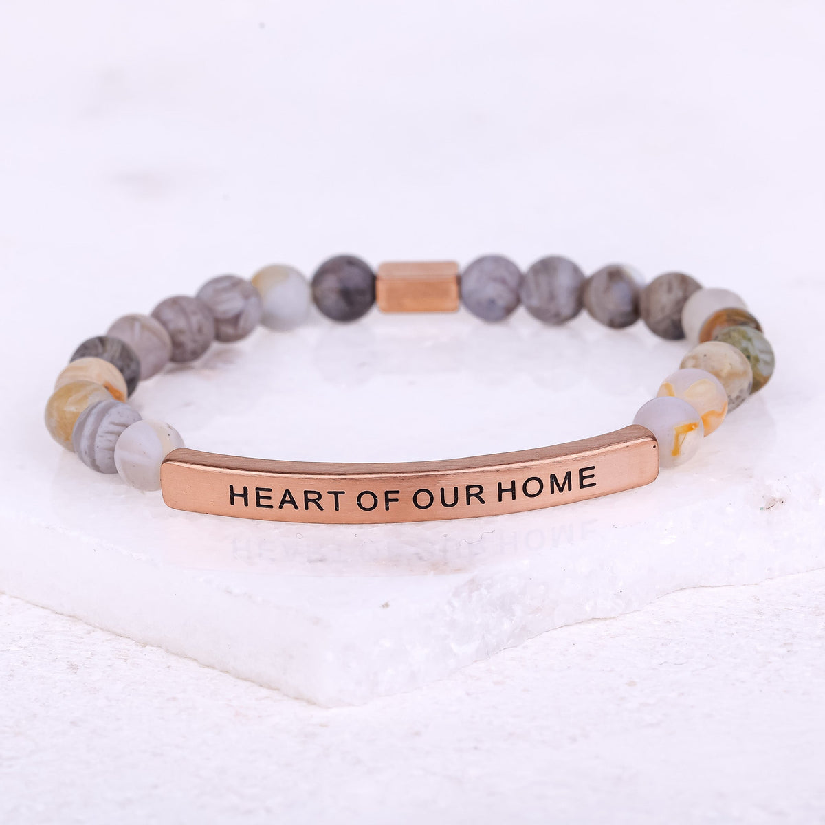 engraved beaded bracelet