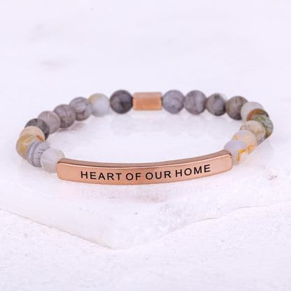 engraved beaded bracelet