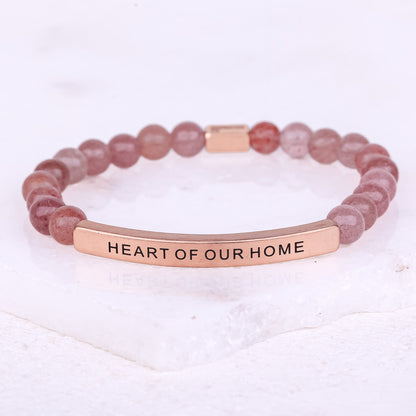 pink beaded bracelet gift for mom