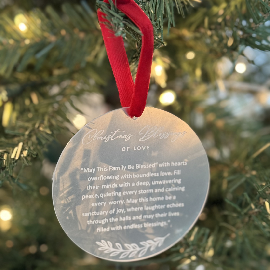 Blessing of Love - Christmas Blessings Ornament-Circle