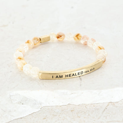 gemstone bracelet with engraving