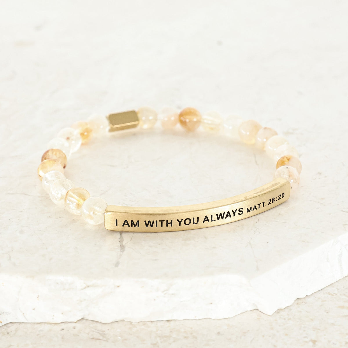 Matthew 28:20 engraved bracelet