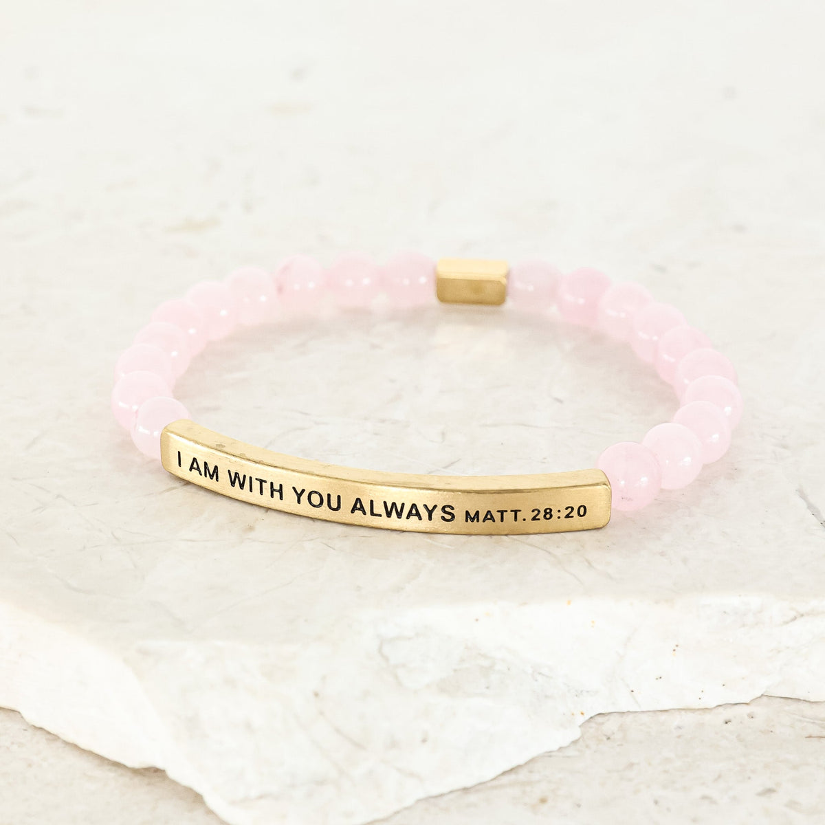 I AM WITH YOU ALWAYS engraved bracelet
