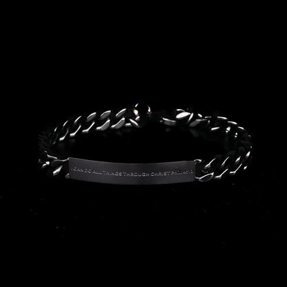 engraved mens inspirational bracelet