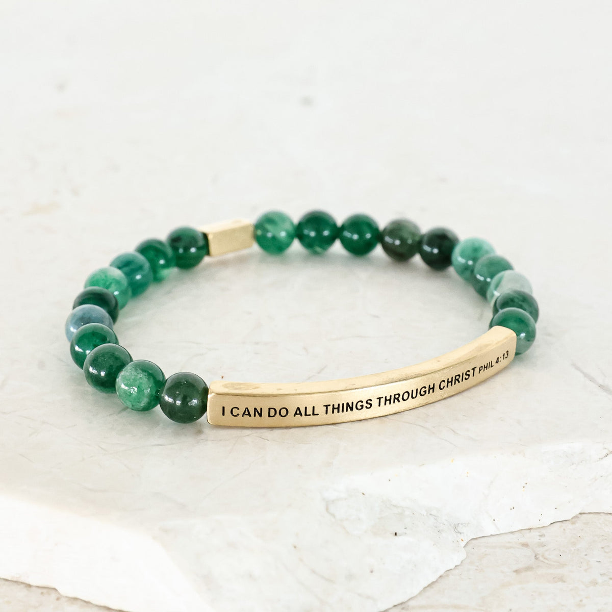 inspiring engraved message bracelet