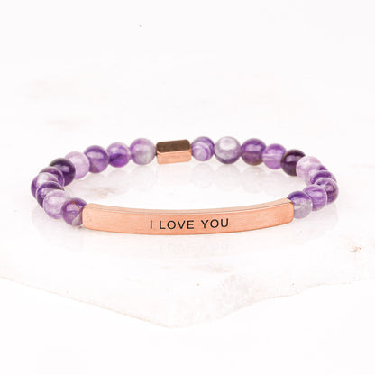 beaded engraved bracelet gift for valentines day