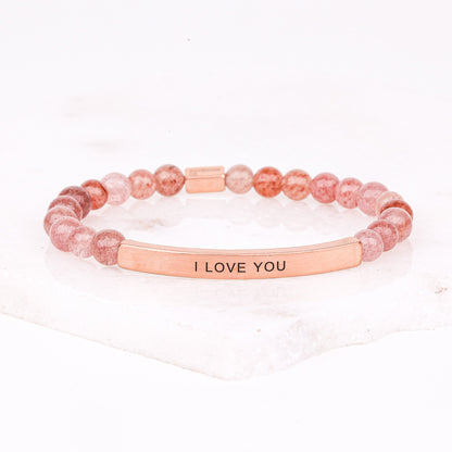 beaded engraved bracelet 