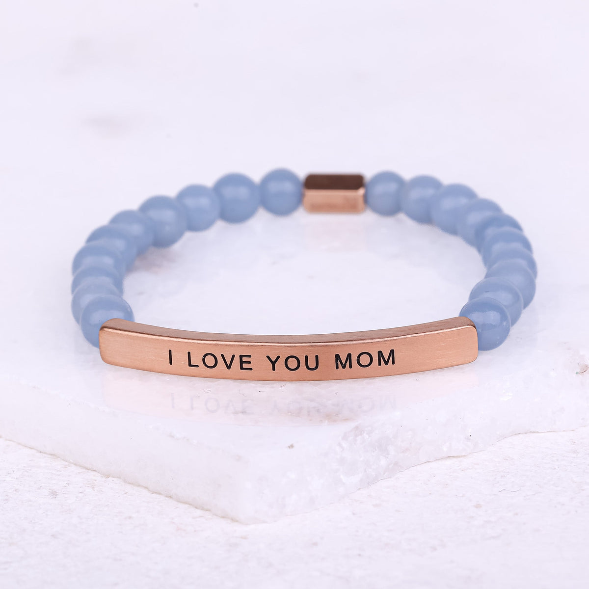 engraved beaded bracelet gift for mom