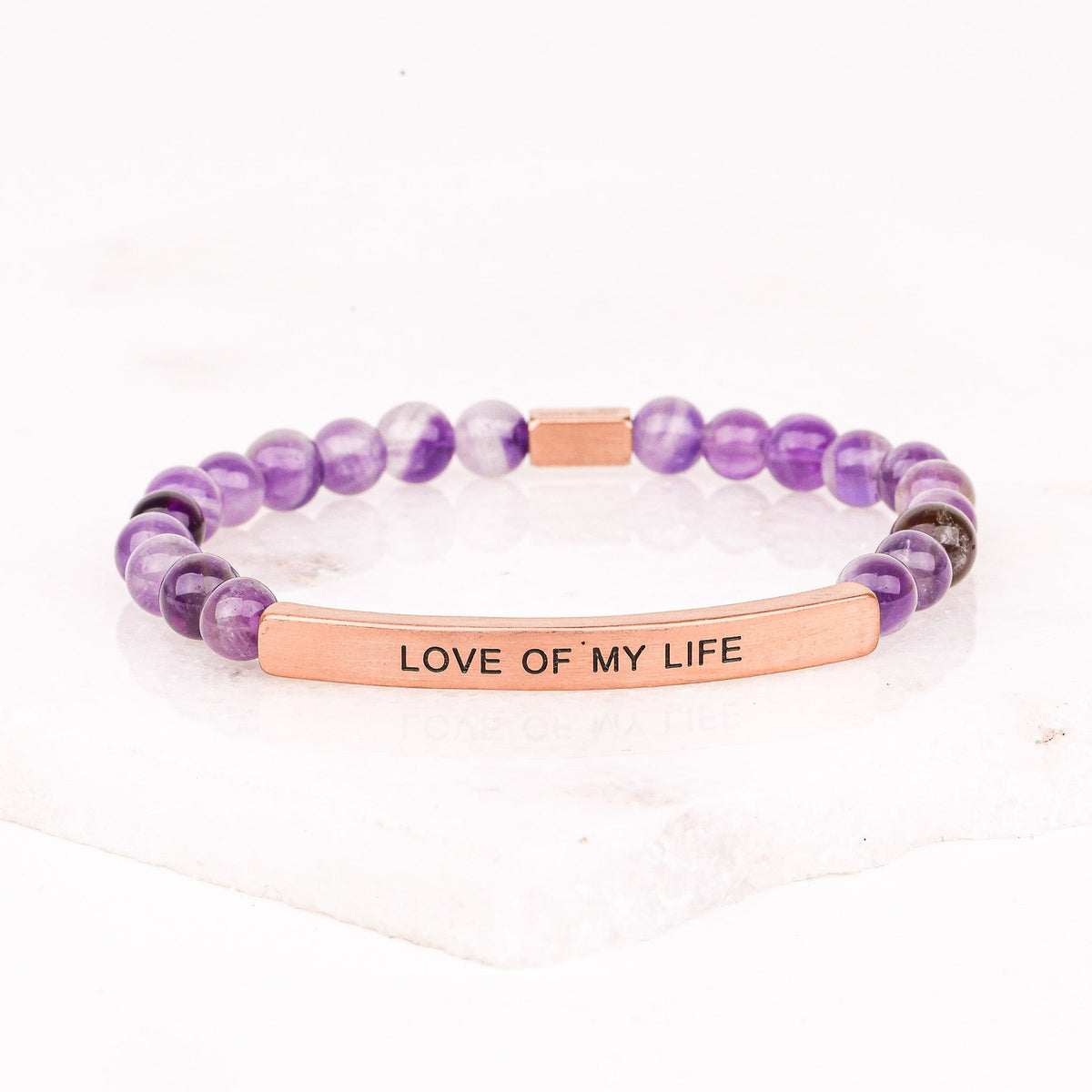 LOVE OF MY LIFE bracelet with natural gemstone beads