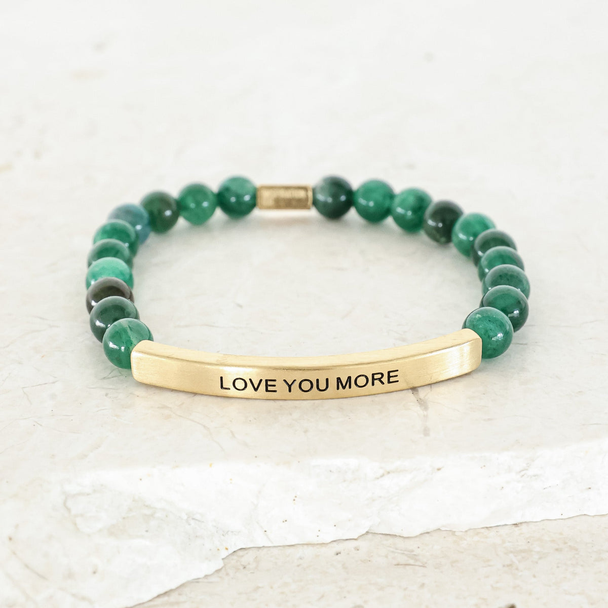 EMERALD BEADED BRACELET MADE IN USA