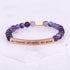 beaded amethyst gemstone bracelet made in usa