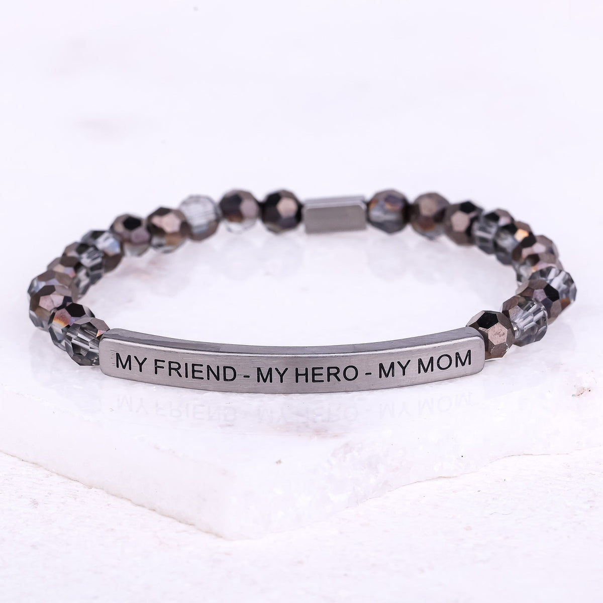 diamond crystal engraved bracelet