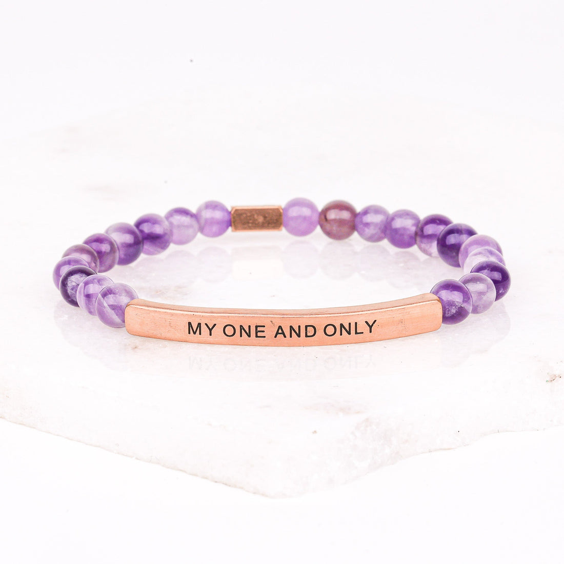 Meaningful romantic gift bracelet with MY ONE AND ONLY inscription