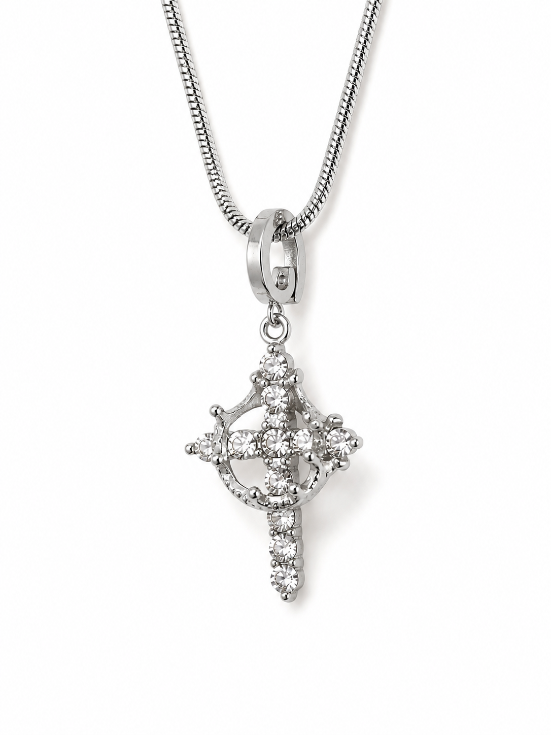 CROWNED CROSS CHARM
