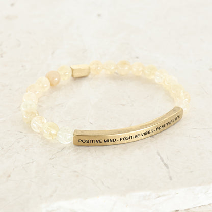 engraved gemstone bracelet  made in usa
