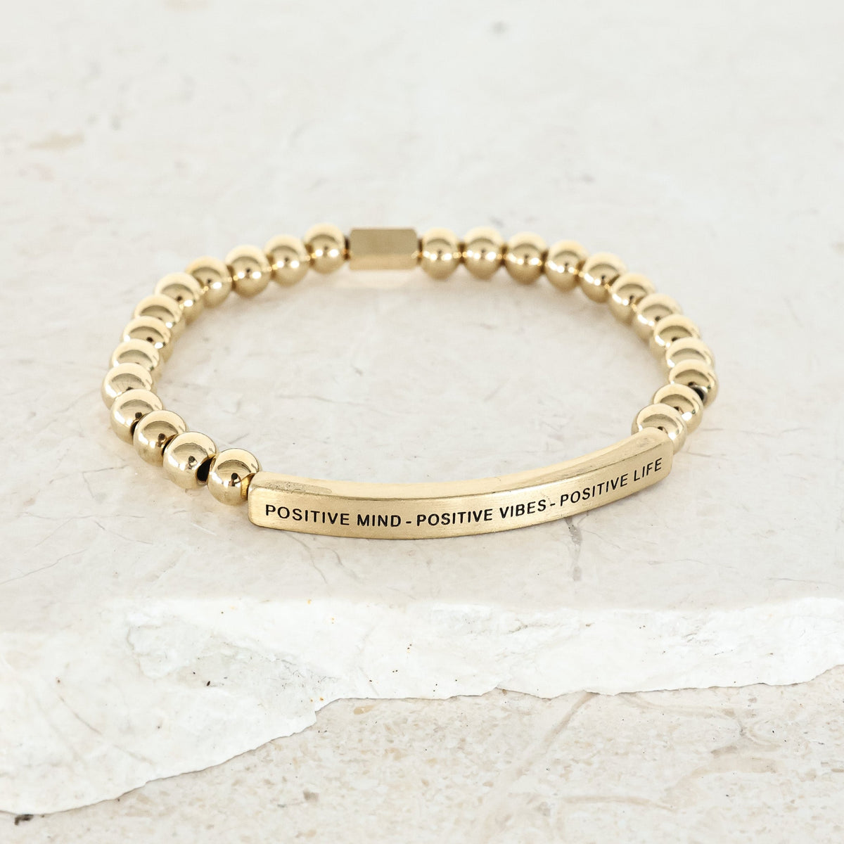 Inspirational gemstone bracelet celebrating positivity, confidence, and personal growth