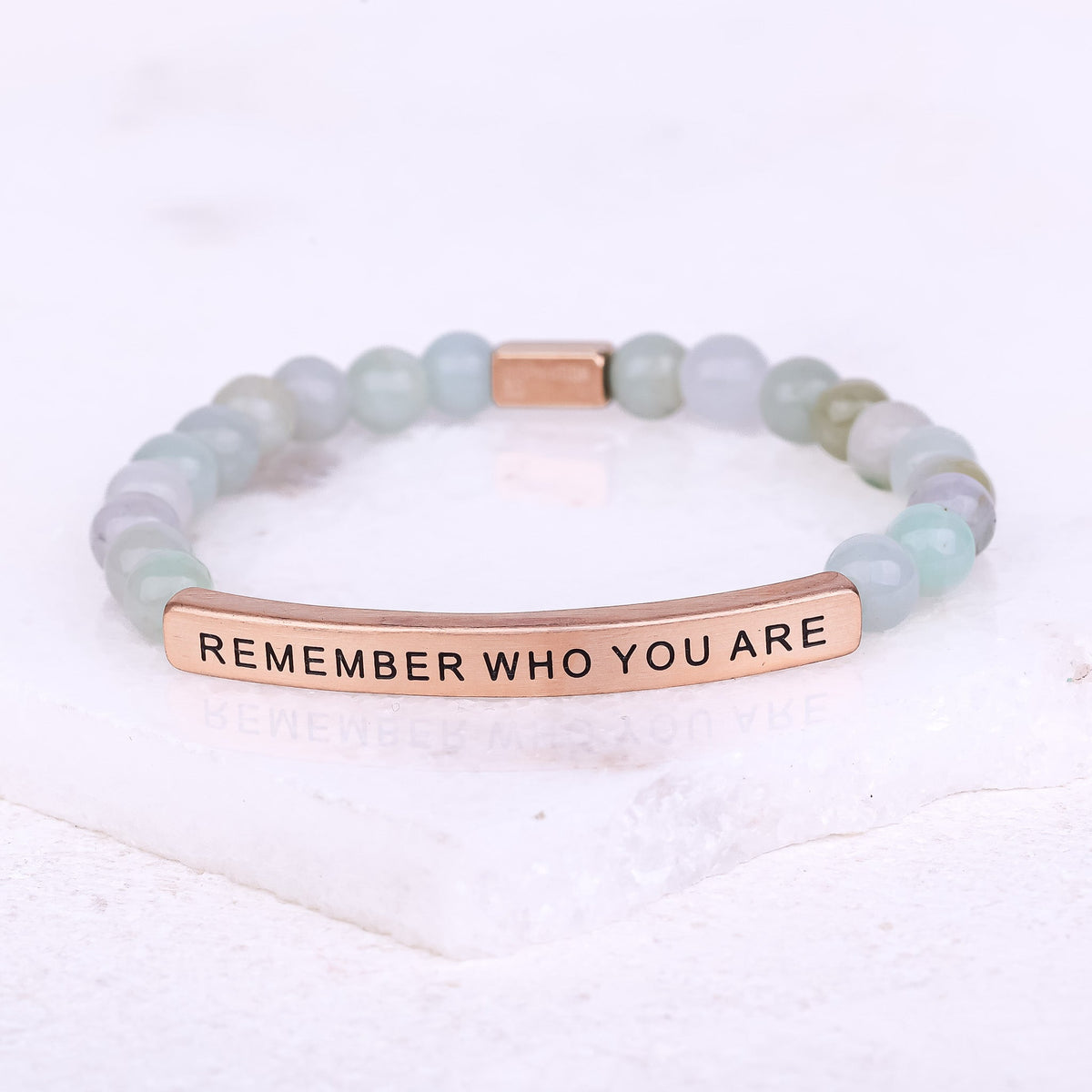 Self-worth bracelet with natural gemstone beads